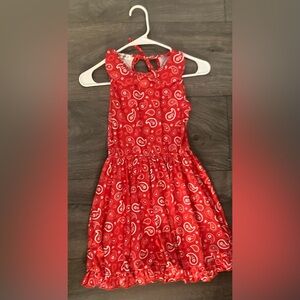 Red Paisley Kids Dress